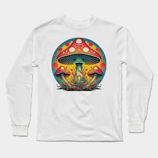 Psychedelic Mushrooms Fantasy Long Sleeve T-Shirt